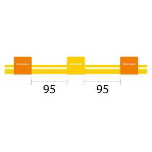 Solva Flex Pump Tube 3 tag (95mm) 0.51mm ID Orange/Yellow, (PKT 12)