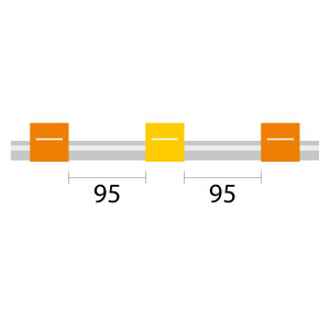 PVC Pump Tube 3tag (95mm) 0.51mm ID Orange/Yellow, (PKT 12)