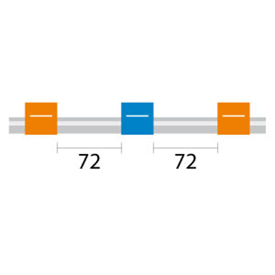 [0.25-OB3B-F] Contour Flared End PVC Pump Tube 3tag 0.25mm ID Orange/Blue (PKT 6)