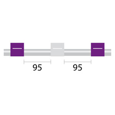 [2.79-PW3B-95] PVC Pump Tube 3tag (95mm) 2.79mm ID Purple/White (PKT 12)