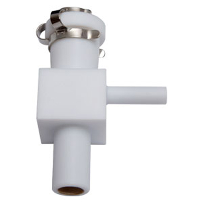 [21-809-3392] HF Drain Adaptor (straight) with Auxiliary Gas Port