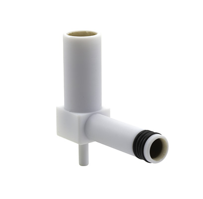 [21-809-4220] Adaptor GAZ08-12 90deg with Auxiliary Port