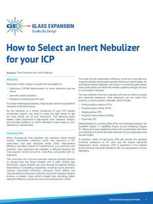 Inert Nebulizer App Note
