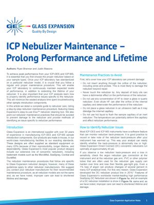 How to select an Inert Nebulizer for your ICP